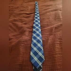 The Tie Bar Navy and Cream Checkered Tie